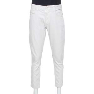 Pre Owned Loro Piana Light Grey Denim Tapered Leg Jeans XXL