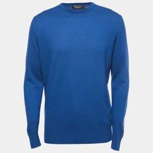 Loro Piana Blue Baby Cashmere Long Sleeve Sweater XL