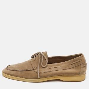 Loro Piana Beige Suede Sea Sail Walk Loafers Size 45