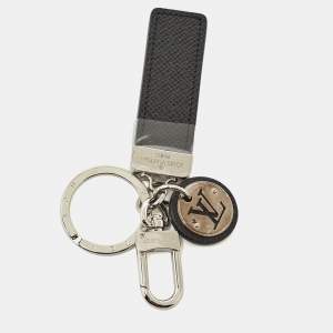 Louis Vuitton Neo LV Club Taiga Leather Silver Tone Keychain 