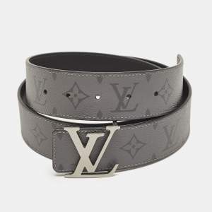 Louis Vuitton Monogram Eclipse Reverse Canvas LV Initiales Reversible Belt 95 CM