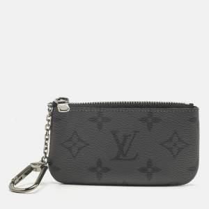Pre Owned Louis Vuitton Monogram Eclipse Reverse Canvas Key Pouch
