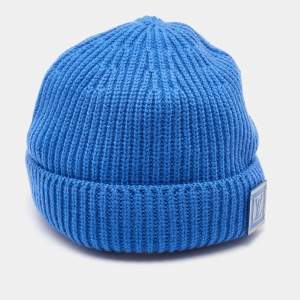 Pre Owned Louis Vuitton Blue Wool Knit Beanie
