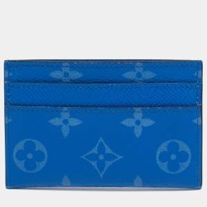 Louis Vuitton Agave Blue Monogram Canvas Porte Cartes Double Card Holder