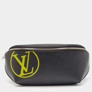 Louis Vuitton Black Epi Leather LV Initials Bumbag