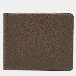 Louis Vuitton Grizzli Taiga Leather Porte-Billets 3 Card Bifold Wallet