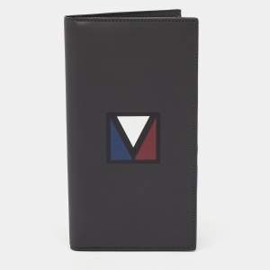 Louis Vuitton Black Leather America's Cup E-Zip Long Wallet