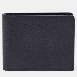 Louis Vuitton Navy Blue Leather Multiple Bifold Wallet