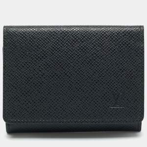 Louis Vuitton Black Taiga Leather Business Card Holder