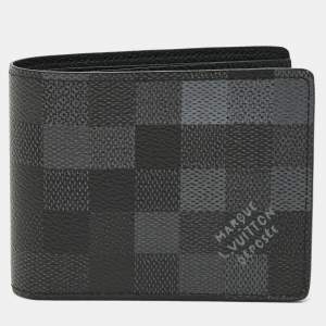 Pre Owned Louis Vuitton Slender Damoflage Canvas Wallet