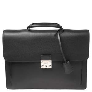 Louis Vuitton Black Taiga Leather Associe Cartable 1 Briefcase