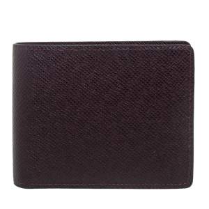 Louis Vuitton Brown Taiga Leather Bifold Wallet