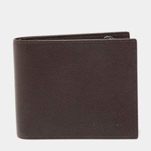 Pre Owned Louis Vuitton Brown Leather Multiple Wallet