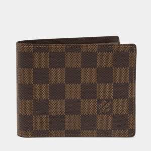 Pre Owned Louis Vuitton Damier Ebene Canvas Bifold Wallet