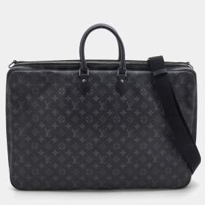 Pre Owned Louis Vuitton Monogram Eclipse Canvas Two Hanger Garment Cover