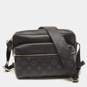 Louis Vuitton Black Monogram Eclipse Canvas and Taiga Leather Outdoor Messenger Bag