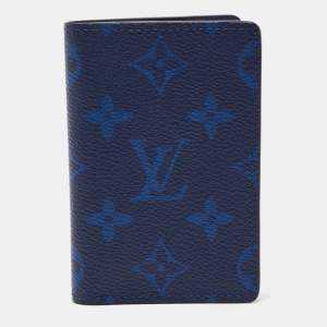 Louis Vuitton  Navy Blue Monogram Canvas and Taiga Leather Pocket Organiser