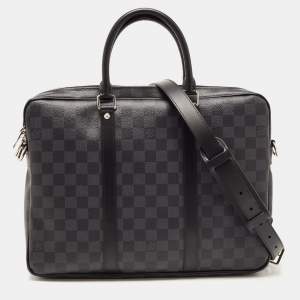Pre Owned Louis Vuitton Damier Graphite Canvas Porte-Documents Voyage PM Bag
