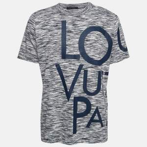 Louis Vuitton Blue Blown Up Print Jersey Galaxy T-Shirt L