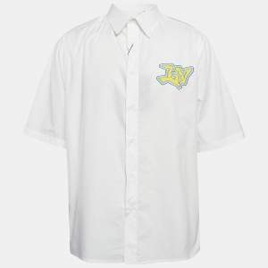 Louis Vuitton White LVSE Print Cotton Short Sleeve Shirt XL
