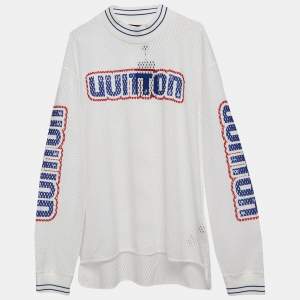 Louis Vuitton White LV Graphic Mesh Long Sleeve T-Shirt XL