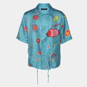 Louis Vuitton × Yayoi Kusama Multicolor Silk Monogram Faces Short Sleeve Shirt M