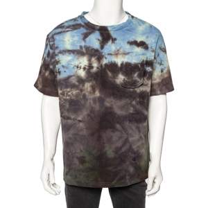Louis Vuitton Multicolor Tie-Dye Printed Knit Pocket Detail T Shirt L
