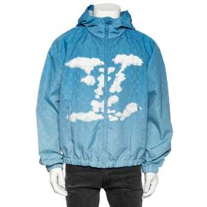 Louis Vuitton Blue Sky Printed Synthetic Hooded Jacket XXL