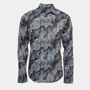 Louis Vuitton Blue Paisley Print Cotton Full Sleeves Button Front Shirt L