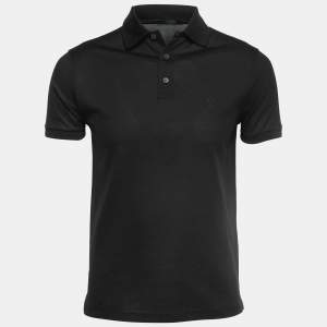 Louis Vuitton Dark Grey Cotton Polo T-Shirt XS