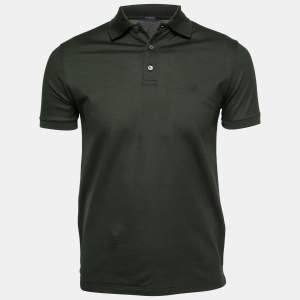 Louis Vuitton Green Cotton Polo T Shirt XS