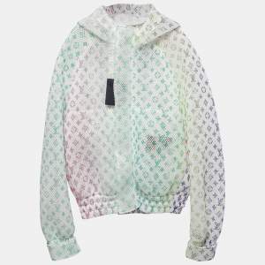 Louis Vuitton White Monogram Gradient Mesh Jacket XL