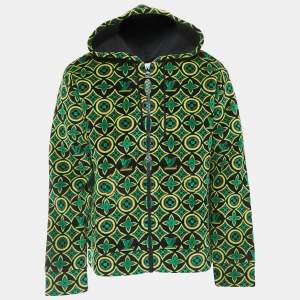 Louis Vuitton Multicolor Jamaican Flower Patterned Terry Cotton Zip Front Hoodie XL