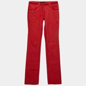 Louis Vuitton Red Denim Jeans S Waist 30"