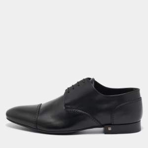 Louis Vuitton Black Leather Oxfords Size 43