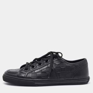 Louis Vuitton Black Damier Infini Leather Low Top Sneakers Size 40.5