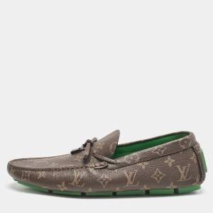 Louis Vuitton Monogram Canvas Driver Loafers Size 43