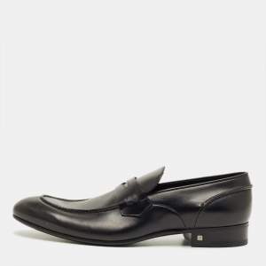 Pre Owned Louis Vuitton Sorbonne Size 43.5 Black Leather Loafers
