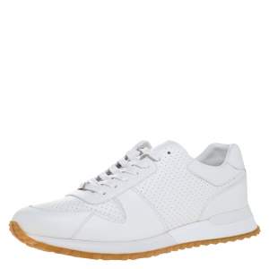 حذاء رياضي لوي فيتون × سوبريم رانواي جلد أبيض مقاس 43.5