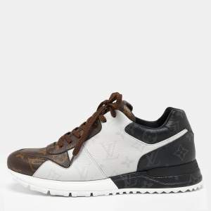Pre Owned Louis Vuitton Tri-Color Monogram Canvas Run Away Sneakers Size 39