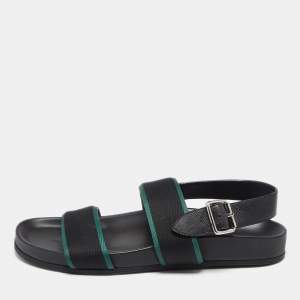 مملوكة مسبقًا صندل لوي فيتون فلات ميرابو كانفاس وجلد أخضر /أسود مقاس 41