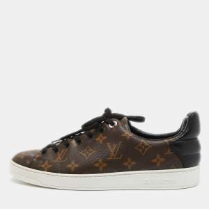 Louis Vuitton Brown Monogram Front Low Top Sneakers Size 41.5 