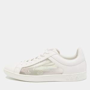 Louis Vuitton White/Transparent PVC and Leather Low Top Sneakers Size 41.5