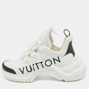 Pre Owned Louis Vuitton White/Black Leather Archlight Sneakers Size 41