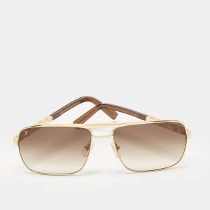 Louis Vuitton Gold/Brown Gradient Z0259U Altitude Sunglasses 