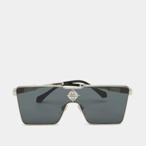 Louis Vuitton SIlver/Black Cyclone Metal Shield Sunglasses
