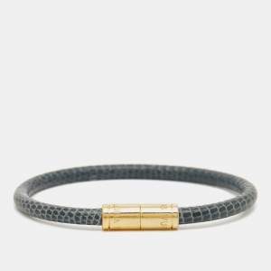 Louis Vuitton Keep It Leather Gold Tone Bracelet