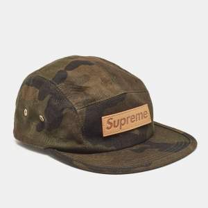 Louis Vuitton x Supreme Green Camouflage Cotton Cap Size 56 