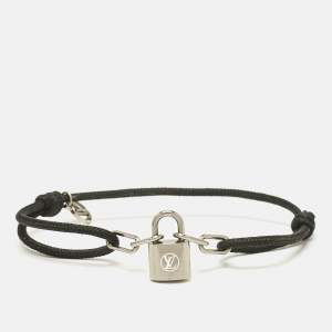Pre Owned Louis Vuitton Lockit X Virgil Abloh Enamel Titanium Cord Bracelet