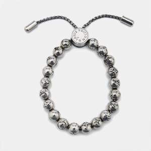 Louis Vuitton Monogram Beads Silver Tone Bracelet
